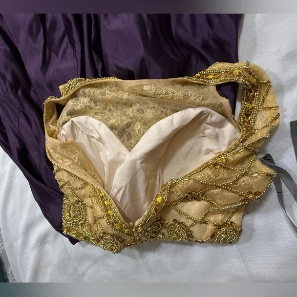 (T4) LUCCI LU sequin embroidered prom or special occasion dress, size 6 - Picture 13 of 15